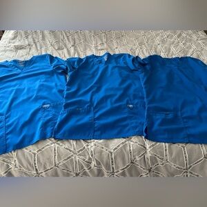 3 Cherokee L Scrub Tops Royal Blue